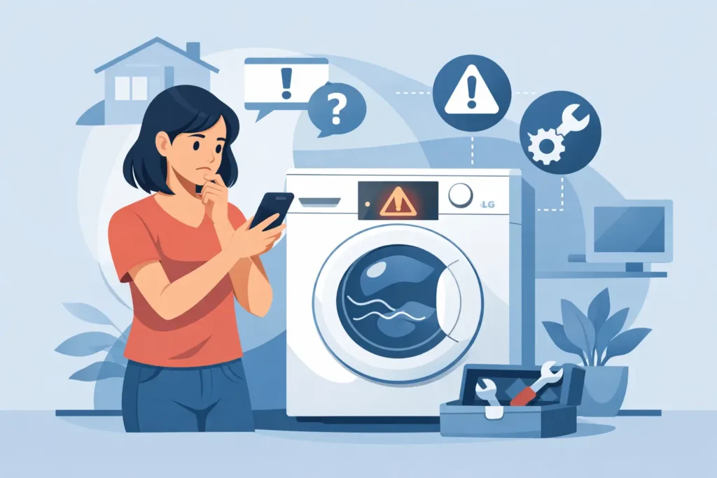 Cómo interpretar códigos error LG en casa