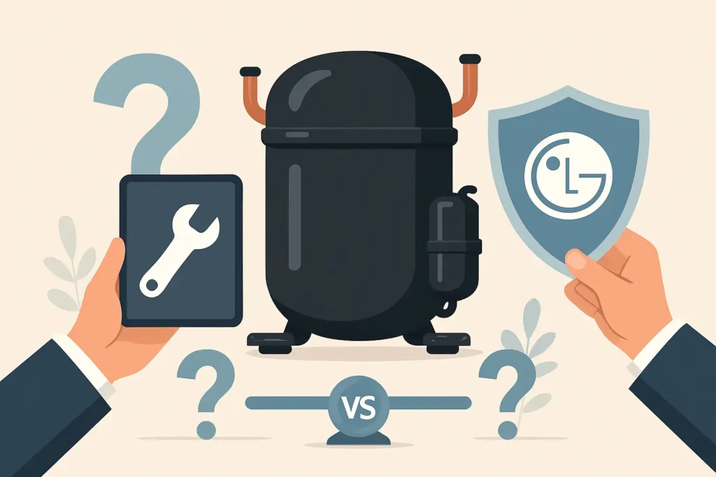 ¿Reparar o reemplazar un compresor LG?