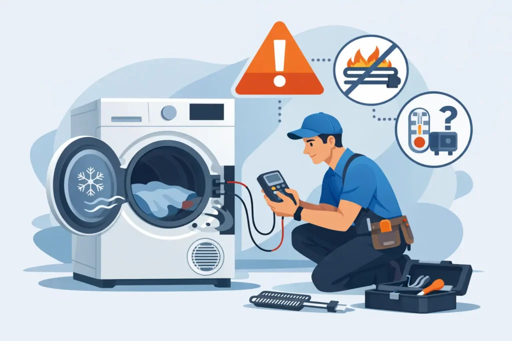 Secadora LG no calienta: qué revisar